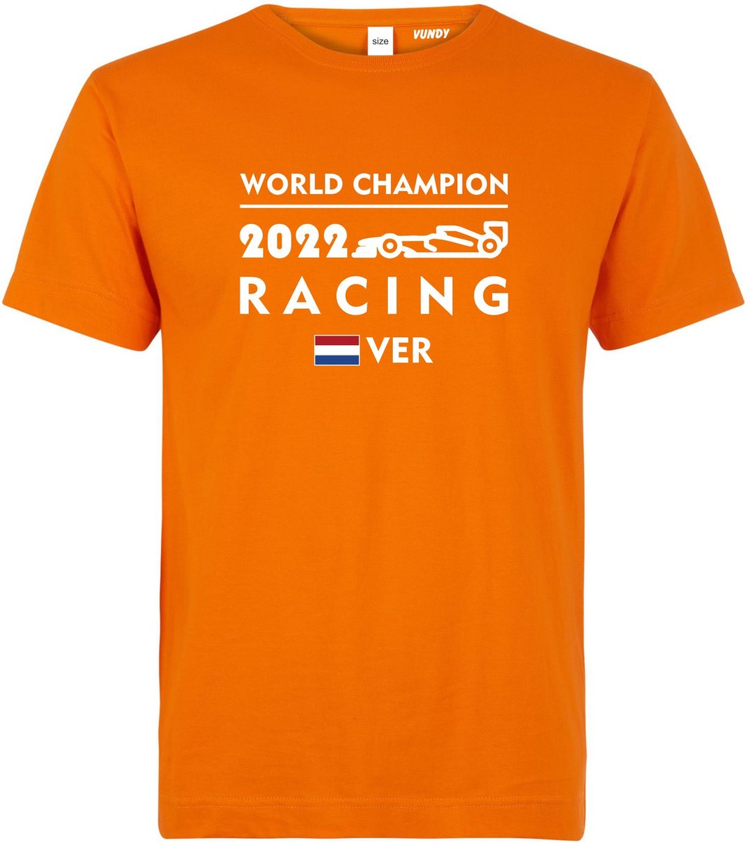 T-shirt World Champion 2022 | Max Verstappen / Red Bull Racing / Formule 1 Fan | Wereldkampioen | Oranje | maat S